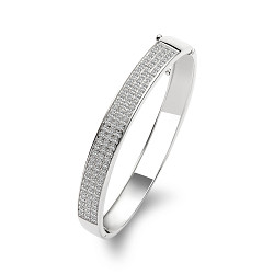925 Sterling Silver CZ Pave Set Baby Bangle