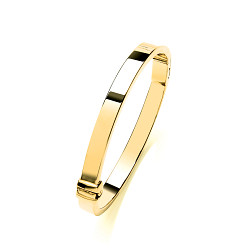 Gold Plated Plain Flat Bangle