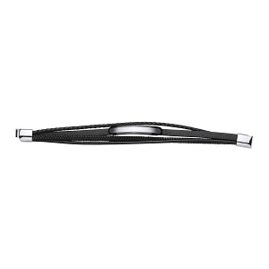 Gents Black Leather & Stainless Steel Multi Strand Bracelet
