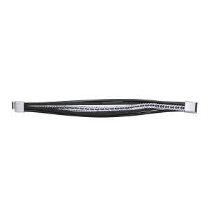 Gents Black & Blue Leather & Stainless Steel Multi Strand Bracelet