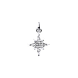 Silver CZ 'Pow' Charm