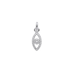Silver CZ Evil Eye Charm