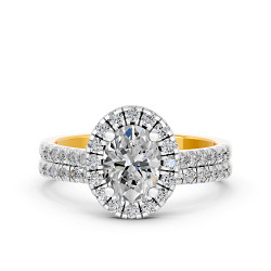 Lab Diamond Bridal Set Of 2 Ring