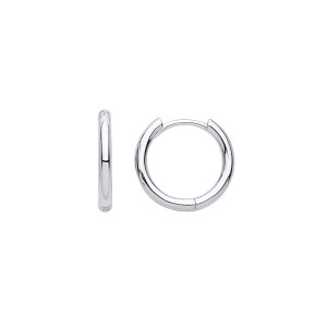 Silver Rhodium Plated Hinged Sleeper Earrings