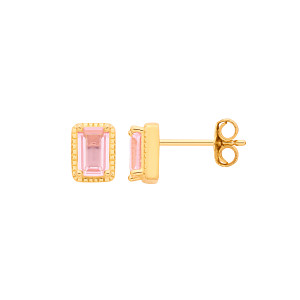 18K Gold Plated CZ Apricot Nano Stud Earrings