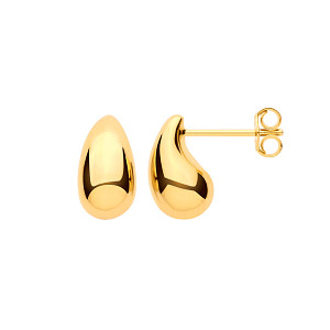 Gold Plated Vermeil Mini Tapered Dome Hoop Earrings