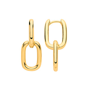 Gold Plated Link Drop Earrings