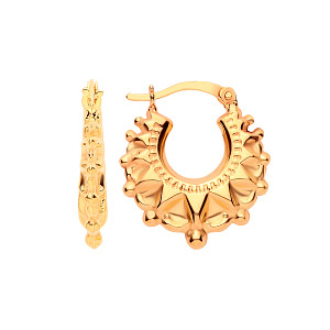 Gold Plated Gypsy Creole Hoop Earrings