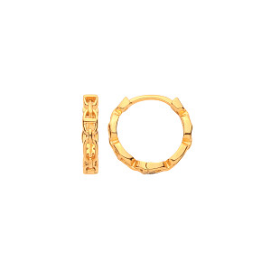 Gold Plated Anchor Link Hoop Earrings