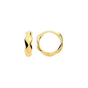 Gold Plated Twist Huggie Earrings
