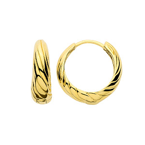 Gold Plated Twist Hoop Earrings
