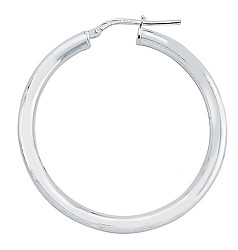 Plain 925 Sterling Silver Hoop Earrings