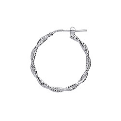 925 Sterling Silver Twisted Hoop Earrings