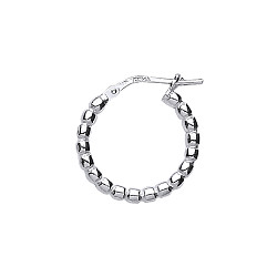 925 Sterling Silver Small Bead Hoops