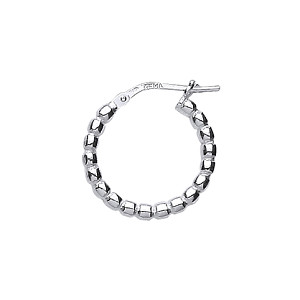 925 Sterling Silver Small Bead Hoops