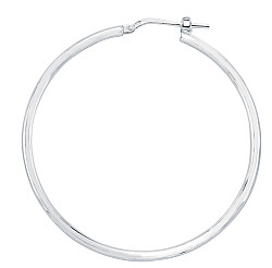 Plain 925 Sterling Silver Hoop Earrings