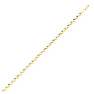 9ct Yellow Gold Bevelled Ultra Flat Curb 18