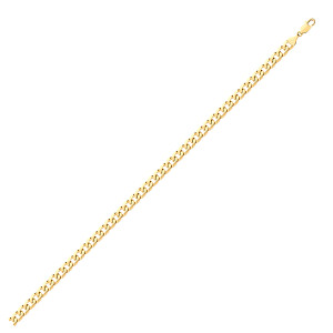 9ct Yellow Gold Bevelled Ultra Flat Curb 18