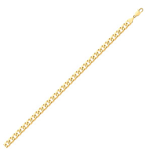9ct Yellow Gold Bevelled Ultra Flat Curb 18