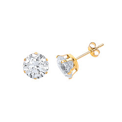9ct Gold CZ Claw Set Stud Earrings