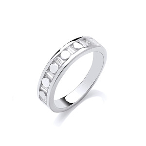 Silver CZ Baguette Half Eternity Ring
