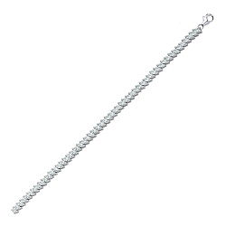 925 Sterling Silver Cubic Zirconia Marquise Bracelet