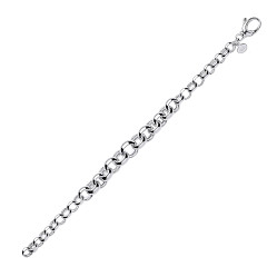 925 Sterling Silver Polished Finish Belcher Bracelet