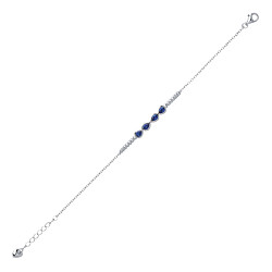 925 Sterling Silver Ladies Sapphire Fancy Bracelet