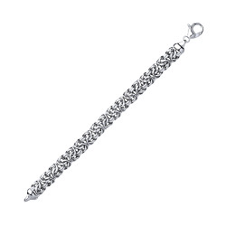 925 Sterling Silver Ladies Byzantine Bracelet