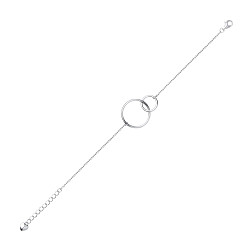 925 Sterling Silver Fancy Bracelet With Double Circle Detail