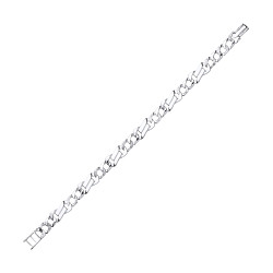 925 Sterling Silver Gents Chaps Bracelet With Polished & Engraved Links