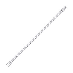 925 Sterling Silver Gents Chaps Bracelet With Barked & Engraved Links