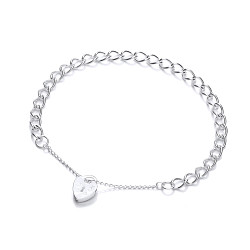 Anti Tarnish Charm PadlockBracelet