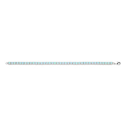 925 Sterling Silver Tennis Bracelet With Round White Opal Stones