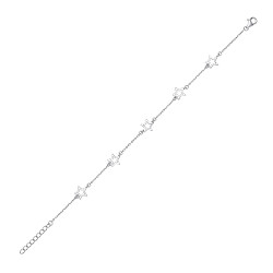 Silver Cutout Stars Bracelet