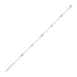 925 Sterling Silver Fancy Hearts Bracelet