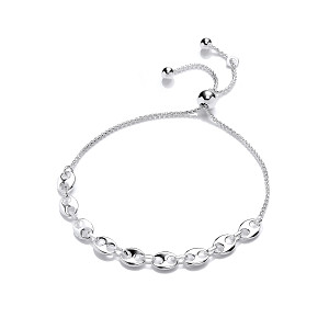 Silver Mariner Link Adjustable Bracelet