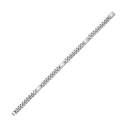 Platinum Plate Curb & Bar Gents 8.5