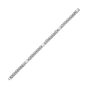 Platinum Plate Curb & Bar Gents 8.5
