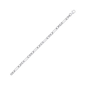 Silver Plate Polished Paper Link & Belcher 7.5