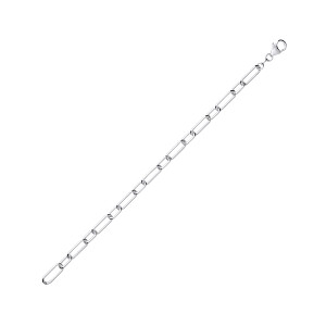 Silver Plate Paper Link 7.5