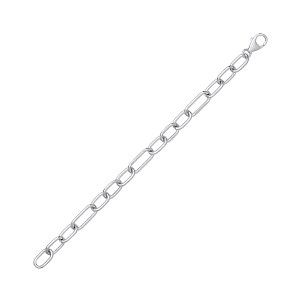 Silver Plate Paper Link 7.5
