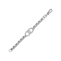 Silver PT Plate CZ Fancy Belcher 5.5