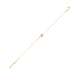 18K Gold Plated CZ Apricot Nano Bracelet
