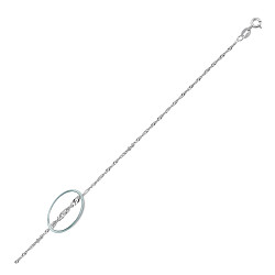 925 Sterling Silver Rhodium Plated 18