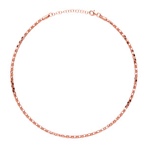 925 Sterling Silver Correana Piana Bead Collarette Rose Gold Plate