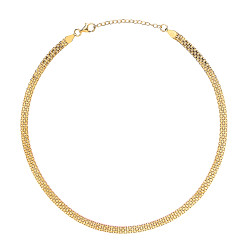 925 Sterling Silver Bismark Collarette Yellow Gold Plate