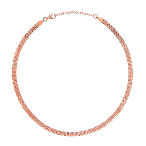925 Sterling Silver Bismark Collarette Rose Gold Plate