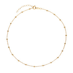 925 Gold Plated Collarette 3mm Oval Beads 14