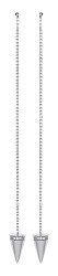 925 Sterling Silver CZ Spike Drop Chain Thread Earrings